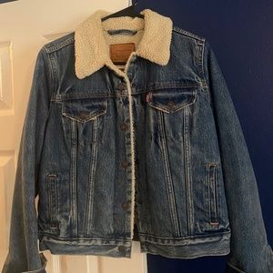 Levi’s Denim Sherpa Trucker Jacket